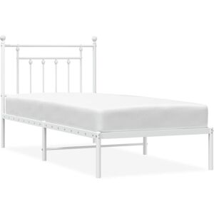 (white, 90 x 190 cm/with headboard) vidaXL Metal Bed Frame Bedroom Bed Base Beds (white, 90 x 190 cm/with headboard) vidaXL Metal Bed Frame Bedroom Bed Base Beds