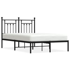 (black, 120 x 190 cm/with headboard) vidaXL Metal Bed Frame Bedroom Bed Base Bed (black, 120 x 190 cm/with headboard) vidaXL Metal Bed Frame Bedroom Bed Base Bed