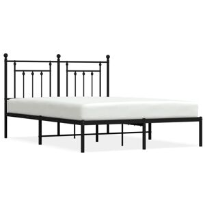(black, 140 x 200 cm/with headboard) vidaXL Metal Bed Frame Bedroom Bed Base Bed (black, 140 x 200 cm/with headboard) vidaXL Metal Bed Frame Bedroom Bed Base Bed