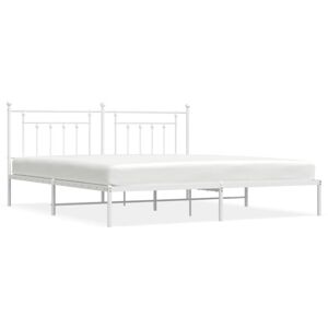 (white, 193 x 203 cm/with headboard) vidaXL Metal Bed Frame Bedroom Bed Base Bed (white, 193 x 203 cm/with headboard) vidaXL Metal Bed Frame Bedroom Bed Base Bed
