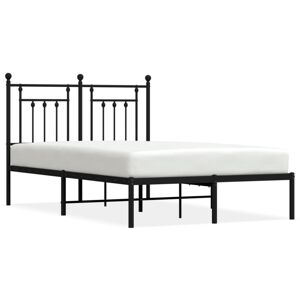 (black, 135 x 190 cm/with headboard) vidaXL Metal Bed Frame Bedroom Bed Base Bed (black, 135 x 190 cm/with headboard) vidaXL Metal Bed Frame Bedroom Bed Base Bed