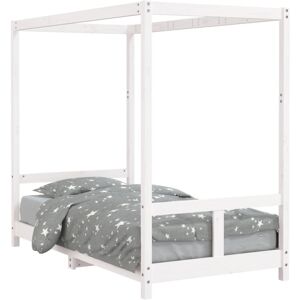 vidaXL Kids Bed White Pine 80x160cm - Kids Bed Frame vidaXL Kids Bed White Pine 80x160cm - Kids Bed Frame