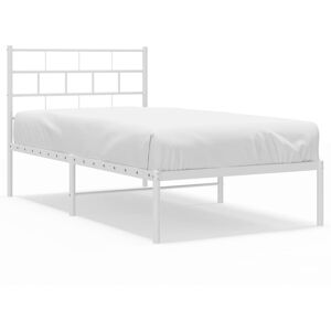 (with headboard, 107 x 203 cm) vidaXL Metal Bed Frame Bed Base with Headboard an (with headboard, 107 x 203 cm) vidaXL Metal Bed Frame Bed Base with Headboard an