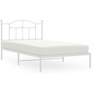 (white, 107 x 203/with headboard) vidaXL Metal Bed Frame Bedroom Platform Bed Ba (white, 107 x 203/with headboard) vidaXL Metal Bed Frame Bedroom Platform Bed Ba