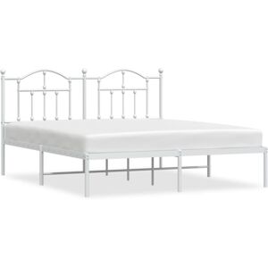 (white, 183 x 213/with headboard) vidaXL Metal Bed Frame Bedroom Platform Bed Ba (white, 183 x 213/with headboard) vidaXL Metal Bed Frame Bedroom Platform Bed Ba
