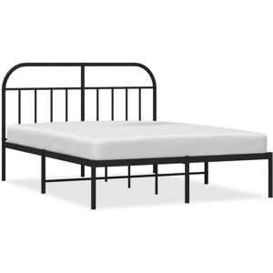 (black, 135 x 190/with headboard) vidaXL Metal Bed Frame Bedroom Bed Base Bedste (black, 135 x 190/with headboard) vidaXL Metal Bed Frame Bedroom Bed Base Bedste