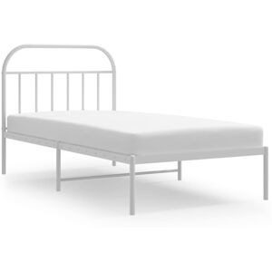 (white, 107 x 203/with headboard) vidaXL Metal Bed Frame Bedroom Bed Base Bedste (white, 107 x 203/with headboard) vidaXL Metal Bed Frame Bedroom Bed Base Bedste