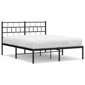 (black, 140 x 200 cm/with headboard) vidaXL Metal Bed Frame Bedroom Platform Bed (black, 140 x 200 cm/with headboard) vidaXL Metal Bed Frame Bedroom Platform Bed
