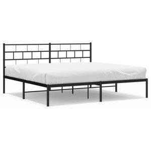 (black, 193 x 203 cm/with headboard) vidaXL Metal Bed Frame Bedroom Platform Bed (black, 193 x 203 cm/with headboard) vidaXL Metal Bed Frame Bedroom Platform Bed