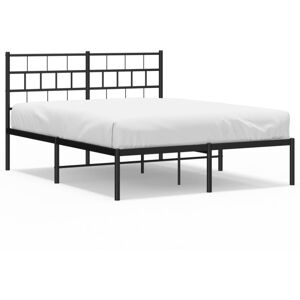 (black, 135 x 190 cm/with headboard) vidaXL Metal Bed Frame Bedroom Platform Bed (black, 135 x 190 cm/with headboard) vidaXL Metal Bed Frame Bedroom Platform Bed