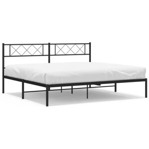 (black, 180 x 200 cm/with headboard) vidaXL Metal Bed Frame Bedroom Platform Bed (black, 180 x 200 cm/with headboard) vidaXL Metal Bed Frame Bedroom Platform Bed