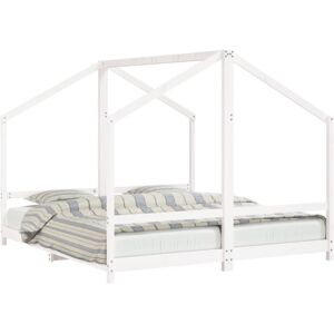 vidaXL Kids Bed Frame White 2x(90x200) cm - Kids Bed Frame vidaXL Kids Bed Frame White 2x(90x200) cm - Kids Bed Frame