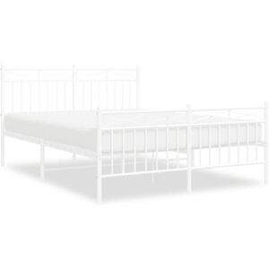 vidaXL Metal Bed Frame White 140x200 cm - Bed Frame vidaXL Metal Bed Frame White 140x200 cm - Bed Frame