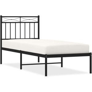(black, 80x200 cm/with headboard) vidaXL Metal Bed Frame Home Bedroom Bed Base M (black, 80x200 cm/with headboard) vidaXL Metal Bed Frame Home Bedroom Bed Base M