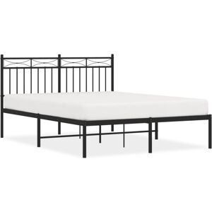 (black, 140x190 cm/with headboard) vidaXL Metal Bed Frame Home Bedroom Bed Base (black, 140x190 cm/with headboard) vidaXL Metal Bed Frame Home Bedroom Bed Base