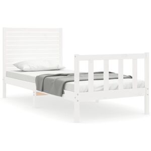 (white, 75 x 190 cm) vidaXL Bed Frame Bed Base Platform Bed with Headboard White (white, 75 x 190 cm) vidaXL Bed Frame Bed Base Platform Bed with Headboard White