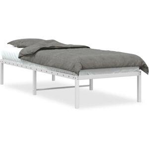 vidaXL Metal Bed Frame White 75x190 cm - Bed Frame vidaXL Metal Bed Frame White 75x190 cm - Bed Frame