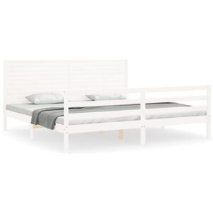 (white, 180 x 200 cm) vidaXL Bed Frame Bed Base Platform Bed with Headboard Smal (white, 180 x 200 cm) vidaXL Bed Frame Bed Base Platform Bed with Headboard Smal