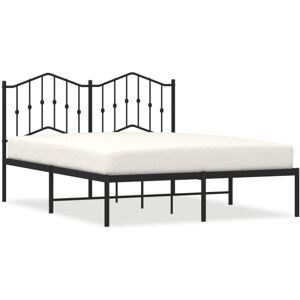 (black, 140 x 200 cm/with headboard) vidaXL Metal Bed Frame Home Bedroom Bed Bas (black, 140 x 200 cm/with headboard) vidaXL Metal Bed Frame Home Bedroom Bed Bas