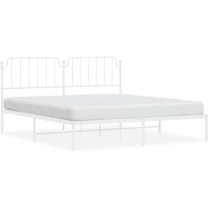 (white, 180 x 200 cm/with headboard) vidaXL Metal Bed Frame Home Bedroom Bed Bas (white, 180 x 200 cm/with headboard) vidaXL Metal Bed Frame Home Bedroom Bed Bas