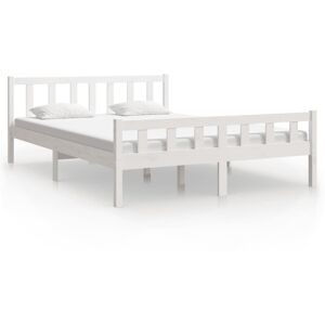 (white, 150 x 200 cm) vidaXL Bed Frame Home Wooden Bedroom Bedstead Platform Bed (white, 150 x 200 cm) vidaXL Bed Frame Home Wooden Bedroom Bedstead Platform Bed