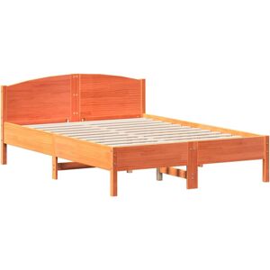 (brown, 135 x 190 cm) vidaXL Bed Frame with Headboard Bed Base White 140x200 cm (brown, 135 x 190 cm) vidaXL Bed Frame with Headboard Bed Base White 140x200 cm
