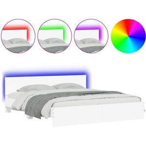 (white, 180 x 200 cm) vidaXL Bed Frame with Headboard and LED Bed Base Mattress (white, 180 x 200 cm) vidaXL Bed Frame with Headboard and LED Bed Base Mattress