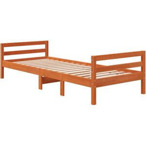 vidaXL Bed Frame Bedroom Bed Base Bedstead Wax Brown 80x200 cm Solid Wood Pine vidaXL Bed Frame Bedroom Bed Base Bedstead Wax Brown 80x200 cm Solid Wood Pine