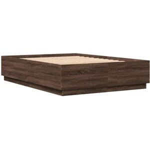 vidaXL Bed Frame Home Bed Base Brown Oak 150x200 cm King Size Engineered Wood vidaXL Bed Frame Home Bed Base Brown Oak 150x200 cm King Size Engineered Wood