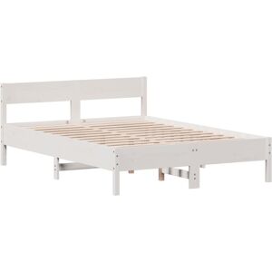 (white, 150 x 200 cm) vidaXL Bed Frame with Headboard Bed Base Wax Brown 90x200 (white, 150 x 200 cm) vidaXL Bed Frame with Headboard Bed Base Wax Brown 90x200