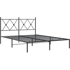 (black, 140x200cm/with headboard) vidaXL Metal Bed Frame with Headboard and Foot (black, 140x200cm/with headboard) vidaXL Metal Bed Frame with Headboard and Foot