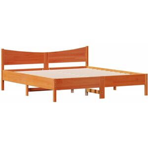 (wax brown, 180 x 200 cm) vidaXL Bed Frame & Headboard Wax Brown 180x200 cm Supe (wax brown, 180 x 200 cm) vidaXL Bed Frame & Headboard Wax Brown 180x200 cm Supe
