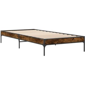 vidaXL Smoked Oak Bed Frame - 90x190 cm - Single Bed Base vidaXL Smoked Oak Bed Frame - 90x190 cm - Single Bed Base