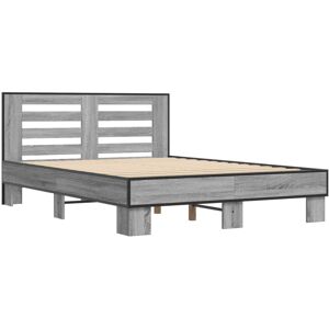 (grey sonoma, 135 x 190 cm) vidaXL Bed Frame Home Bed Base Sonoma Oak 90x200 cm (grey sonoma, 135 x 190 cm) vidaXL Bed Frame Home Bed Base Sonoma Oak 90x200 cm