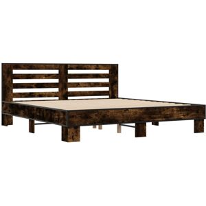 (smoked oak, 200 x 200 cm) vidaXL Bed Frame Home Bed Base Sonoma Oak 90x200 cm E (smoked oak, 200 x 200 cm) vidaXL Bed Frame Home Bed Base Sonoma Oak 90x200 cm E