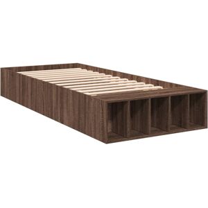 vidaXL Bed Frame Brown Oak 75x190 cm - Bed vidaXL Bed Frame Brown Oak 75x190 cm - Bed