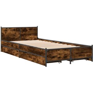 (smoked oak, 90 x 200 cm) vidaXL Bed Frame with Drawers Bed Base Mattress Founda (smoked oak, 90 x 200 cm) vidaXL Bed Frame with Drawers Bed Base Mattress Founda