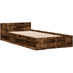 (smoked oak, 90 x 190 cm) vidaXL Bed Frame with Drawers Bed Base Smoked Oak 200x (smoked oak, 90 x 190 cm) vidaXL Bed Frame with Drawers Bed Base Smoked Oak 200x