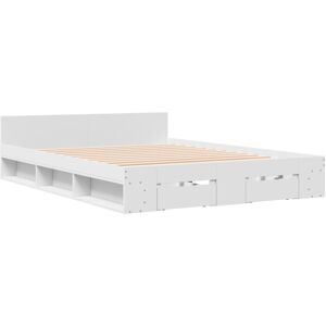 (white, 160 x 200 cm) vidaXL Bed Frame with Drawers Bed Base Smoked Oak 200x200 (white, 160 x 200 cm) vidaXL Bed Frame with Drawers Bed Base Smoked Oak 200x200