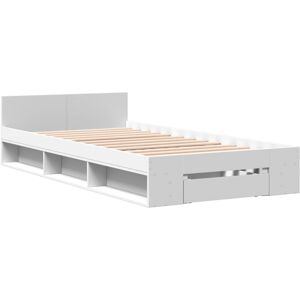 (white, 90 x 200 cm) vidaXL Bed Frame with Drawers Bed Base Smoked Oak 200x200 c (white, 90 x 200 cm) vidaXL Bed Frame with Drawers Bed Base Smoked Oak 200x200 c