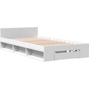 (white, 75 x 190 cm) vidaXL Bed Frame with Drawers Bed Base Smoked Oak 200x200 c (white, 75 x 190 cm) vidaXL Bed Frame with Drawers Bed Base Smoked Oak 200x200 c