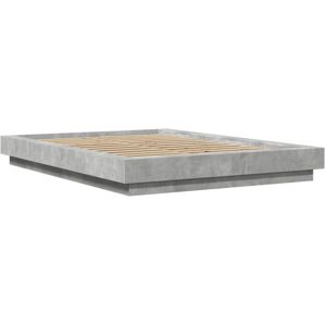 (concrete grey, 120 x 200 cm) vidaXL Bed Frame and LED Lights Bed Base Mattress (concrete grey, 120 x 200 cm) vidaXL Bed Frame and LED Lights Bed Base Mattress
