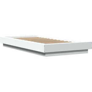 (white, 100 x 200 cm) vidaXL Bed Frame and LED Lights Bed Base Mattress Foundati (white, 100 x 200 cm) vidaXL Bed Frame and LED Lights Bed Base Mattress Foundati