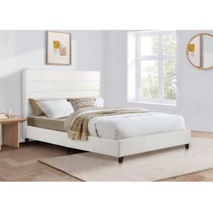 King Size Bed Frame White Boucle Birlea Lucas Fabric 5FT 150cm King Size Bed Frame White Boucle Birlea Lucas Fabric 5FT 150cm