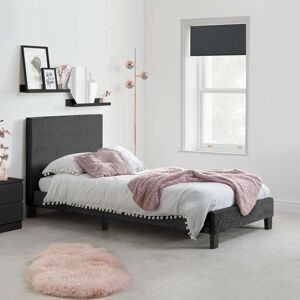 Single Bed Frame & Mattress Black Velvet Fabric Birlea Sleepsoul Paris 3FT Single Bed Frame & Mattress Black Velvet Fabric Birlea Sleepsoul Paris 3FT