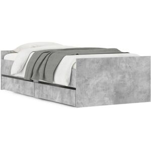 (concrete grey, 90 x 200 cm) vidaXL Bed Frame with Drawers Storage Bed Base Beds (concrete grey, 90 x 200 cm) vidaXL Bed Frame with Drawers Storage Bed Base Beds