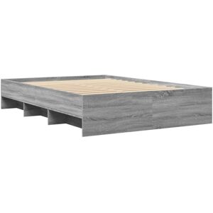 vidaXL Bed Frame Bed Base Bedstead Grey Sonoma 120x200 cm Engineered Wood vidaXL Bed Frame Bed Base Bedstead Grey Sonoma 120x200 cm Engineered Wood