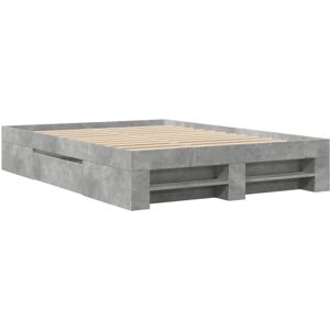 vidaXL Bed Frame Bed Base Bedstead Concrete Grey 120x200 cm Engineered Wood vidaXL Bed Frame Bed Base Bedstead Concrete Grey 120x200 cm Engineered Wood