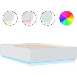 (white, 135 x 190 cm) vidaXL Bed Frame with LED Lights Bed Base Mattress Foundat (white, 135 x 190 cm) vidaXL Bed Frame with LED Lights Bed Base Mattress Foundat