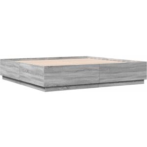 (grey sonoma, 180 x 200 cm) vidaXL Bed Frame Bedroom Bed Base Bedstead Mattress (grey sonoma, 180 x 200 cm) vidaXL Bed Frame Bedroom Bed Base Bedstead Mattress